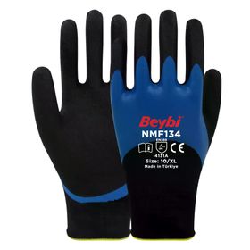 Beybi NMF134 No: 10 Mikro Köpük Nitril Kaplı Polyester Örgü Eldiven