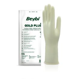 Beybi No: 7 Gold Plus Steril Cerrahi Pudralı Eldiven