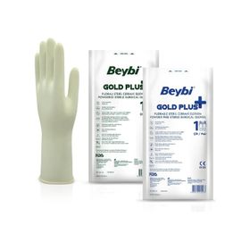 Beybi No: 7 Gold Plus Steril Cerrahi Pudralı Eldiven