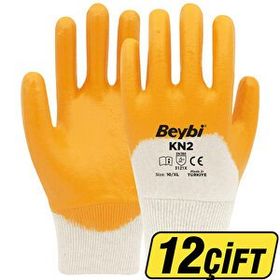 Beybi No:10 12 Çift KN2 Sarı Nitril Eldiven