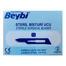 Beybi No:15 100 Adet Steril Bistüri Ucu