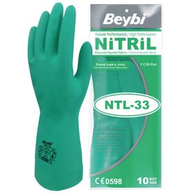 Beybi NTL-33 Yeşil No 10 Kimyasal Eldiven