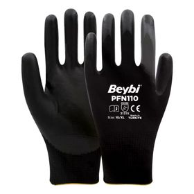 Beybi PFN110 No: 9 144 Çift Polyester Örgü Üzeri 1/2 Köpük Nitril Kaplı Eldiven