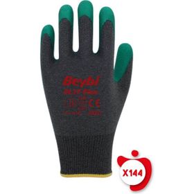 Beybi PL17 Flex Yeşil 10 Beden 144 Çift Likralı İpten Örme Lateks İş Eldiven