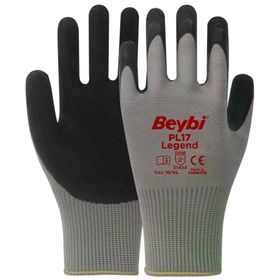 Beybi PL17 Legend No: 10 Koli 288 Çift Siyah Lateks Kaplı İş Eldiveni