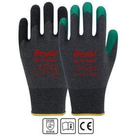 Beybi PL17 No:9 Çift Siyah Flex Likralı İpten Örme Lateks Eldiven