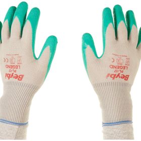 Beybi PL17 No:9 Yeşil Çift Legend Polyester Örme Lateks Eldiven