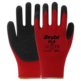 Beybi PL9 No: 9 288 Çift Polyester Örme Lateks Eldiven