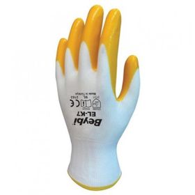 Beybi PN-7 No:10 Beyaz Sarı Nitril Eldiven