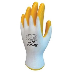 Beybi PN-7 No:10 Beyaz Sarı Nitril Eldiven