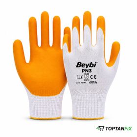 Beybi PN3 Beyaz Sarı No:10 Poly Eldiven