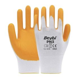 Beybi PN3 Nitril 10 Beden 12 Çift Sarı İş Eldiveni