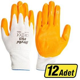Beybi PN3 Nitril Sarı No :10 12 Adet Eldiven