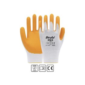 Beybi PN3 Polyester Örme Nitril Eldiven
