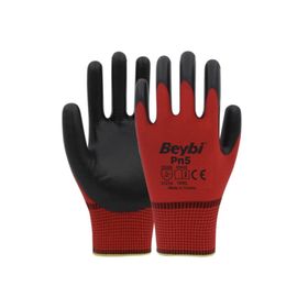 Beybi PN5 Kırmızı-Siyah Nitril Eldiven