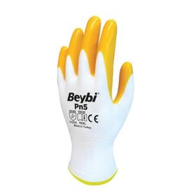 Beybi PN5 No:10 12 Adet Polyester Örme Nitril Eldiven