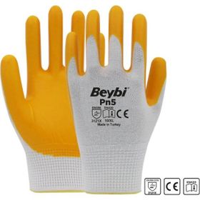 Beybi PN5 No:10 12 Adet Polyester Örme Nitril Eldiven
