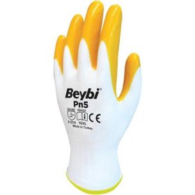 Beybi PN5 No:10 12 Adet Polyester Örme Nitril Eldiven