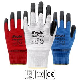 Beybi PN5 Polyester Örme NO:9 Koli Nitril Eldiven