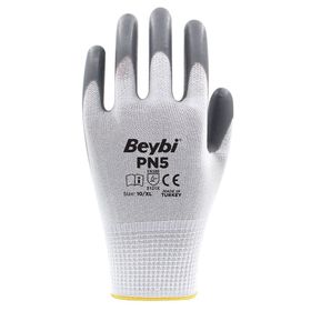 Beybi PN5 Polyester Örme NO:9 Koli Nitril Eldiven