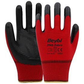 Beybi PN5 Zebra Kırmızı No 9 Nitril Eldiven
