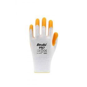 Beybi PN7 10 Beden Sarı Polyester Örme Nitril İş Eldiveni