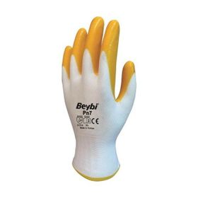Beybi Pn7 288 Çift Sarı Beyaz Nitril İş Eldiveni