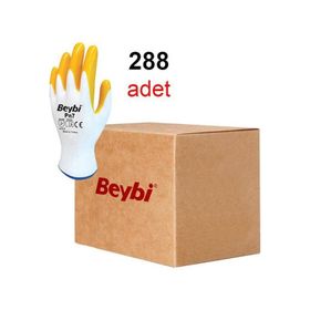 Beybi Pn7 288 Çift Sarı Beyaz Nitril İş Eldiveni