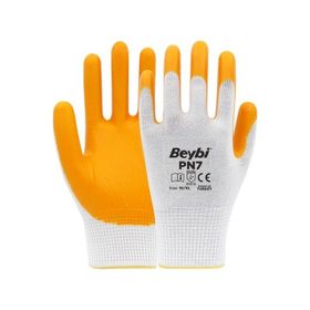 Beybi PN7 9 Beden 60 Çift Nitril Sarı İş Eldiveni