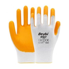 Beybi Pn7 Polyester Örme Nitril İş Eldiven
