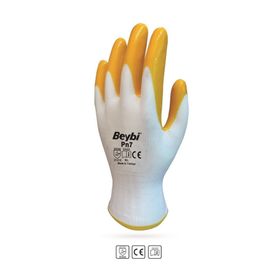 Beybi PN7 Polyester Örme NO:9 Koli Nitril Eldiven