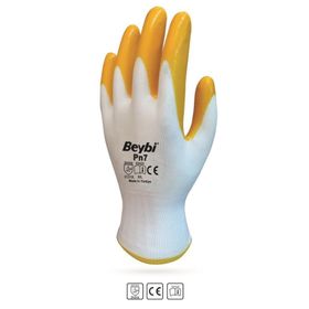 Beybi PN7 Polyester Örme NO:9 Koli Nitril Eldiven