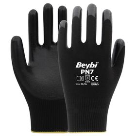 Beybi PN7 Siyah Polyester Nitril Eldiven