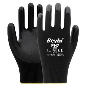 Beybi PN7 Siyah Polyester Nitril Eldiven