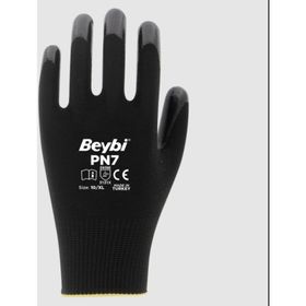 Beybi PN7 Siyah Polyester Nitril Eldiven