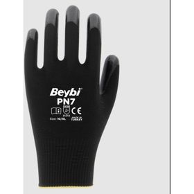 Beybi PN7 Siyah Polyester Nitril Eldiven