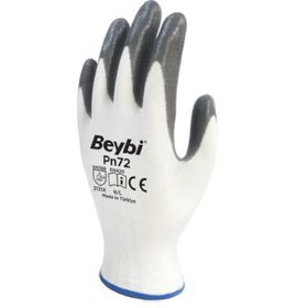 Beybi PN72 Gri Nitril Kaplama İş Eldiveni