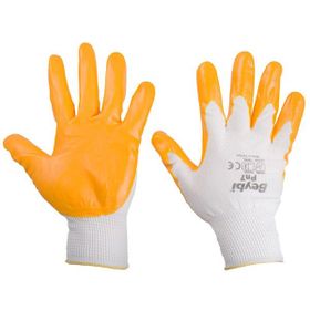 Beybi PN810 Polyester Örme NO:10 Koli Sarı Nitril Eldiven