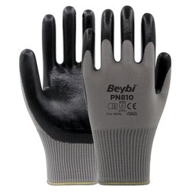 Beybi PN810 Polyester Örme NO:10 Koli Sarı Nitril Eldiven
