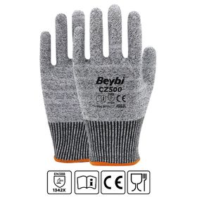 Beybi PU SLIM No:9 Çift Poliüretan Kaplı Polyester Örme Eldiven