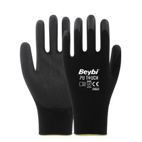 Beybi Pu Touch No:7 1 Çift Poliüretan Polyester İş Eldiveni