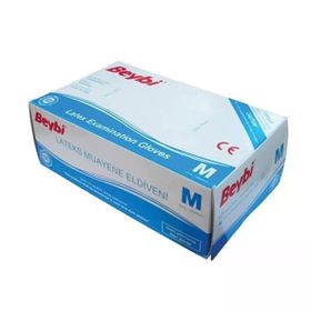 Beybi Pudralı M 100 Adet Lateks Muayene Eldiveni