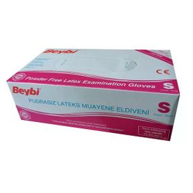 Beybi Pudrasız Lateks Small 100'lü Paket Muayene Eldiveni
