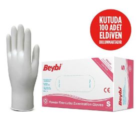 Beybi Pudrasız Lateks Small 100'lü Paket Muayene Eldiveni