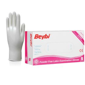 Beybi Pudrasız Lateks Small 100'lü Paket Muayene Eldiveni