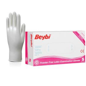 Beybi Pudrasız Lateks Small 100'lü Paket Muayene Eldiveni