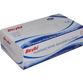 Beybi S 100 Adet Pudrasız Mavi Nitril Medikal Muayene Eldiveni