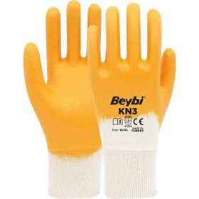 Beybi Sarı Beyaz Nitril Eldiven