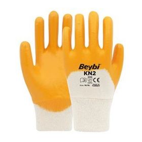 Beybi Sarı Nitril İş Eldiveni Demir Safety