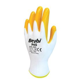 Beybi Sarı Nitril İş Eldiveni Demir Safety